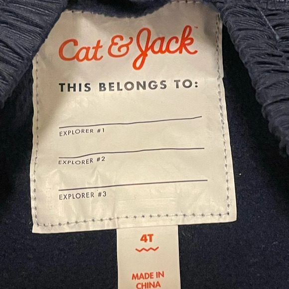 CAT & JACK NWOT Heavyweight Adjustable Snow Ski Bib Pants in Navy Blue - Picture 8 of 9